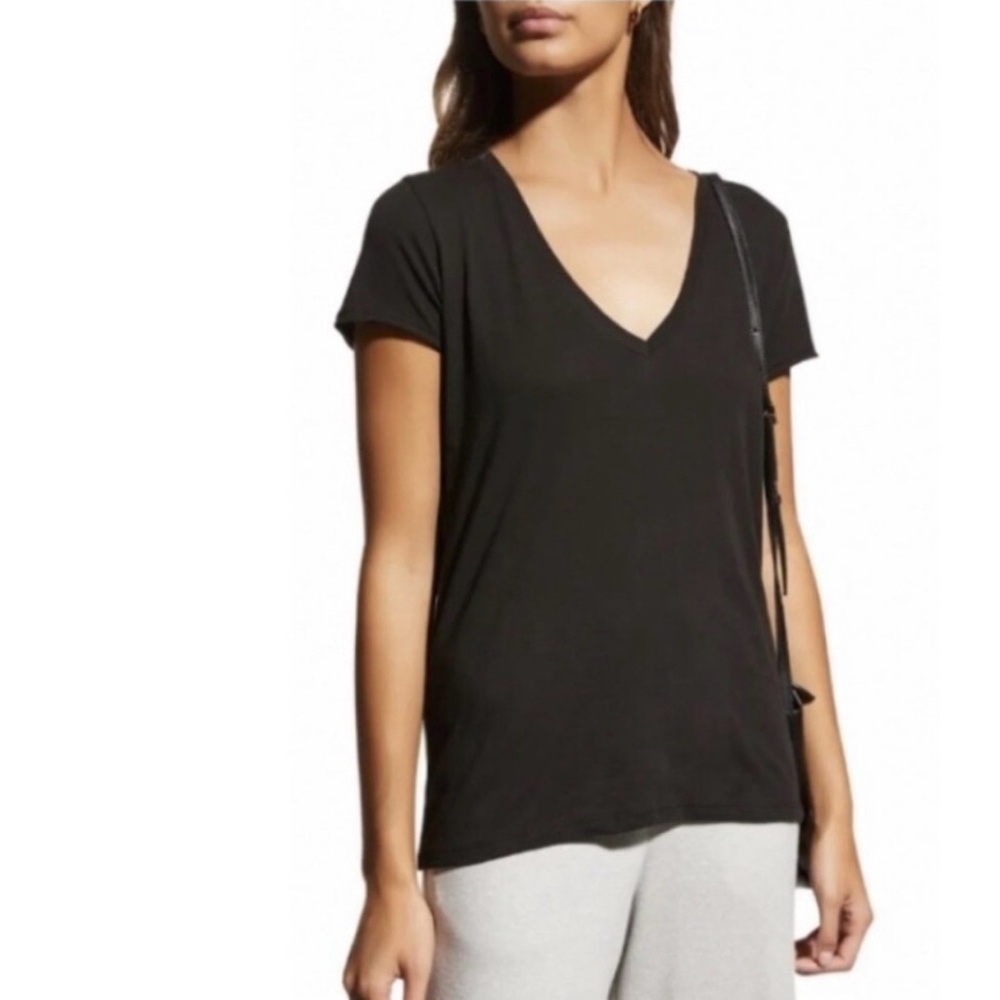 NWT ATM  V-Neck Black Tee size small reg $225 - Picture 2 of 10
